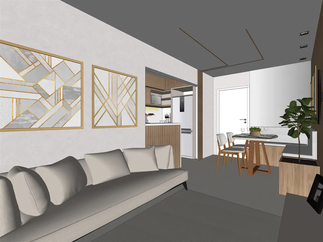 Print SketchUp — Apartamento Ana Elisa